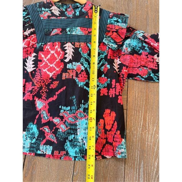 Bel Kazan Floral Printed Blouse Size Medium - Picture 8 of 9